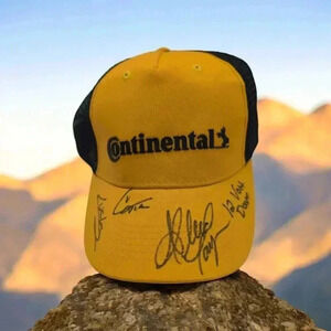 Continental Tire Signed Hat Autographed by 4 Lucky, 12v Dave , more